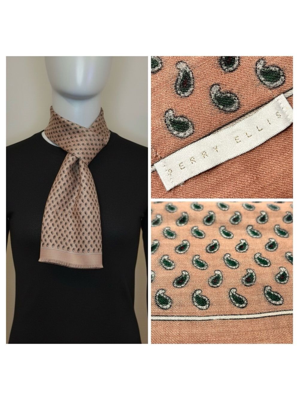 Perry Ellis Vintage-Style Paisley Scarf